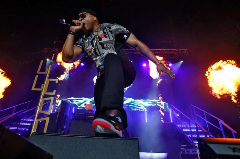 LL Cool J performs during the Kings Of The Mic concert on Friday at Gexa Energy Pavilion in...