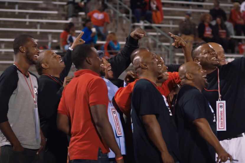 Members of the 1988 Carter High School team take a selfie in the ESPN documentary "What...