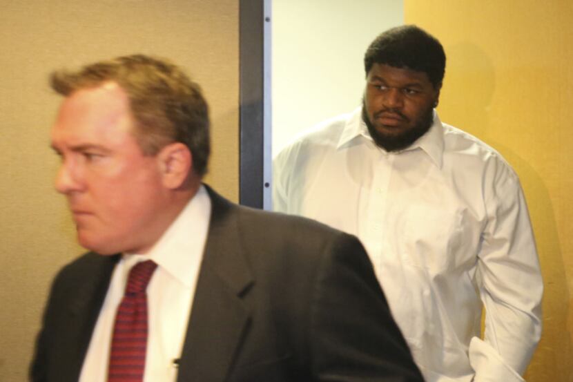 Josh Brent (right) and attorney George Milner headed into court on Friday. Prosecutors said...
