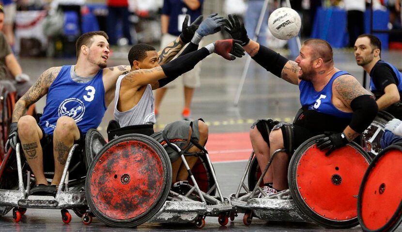 Mason Symons  (left) of Austin, Howell “Scrap” Smith of San Diego and Chris Hull of...