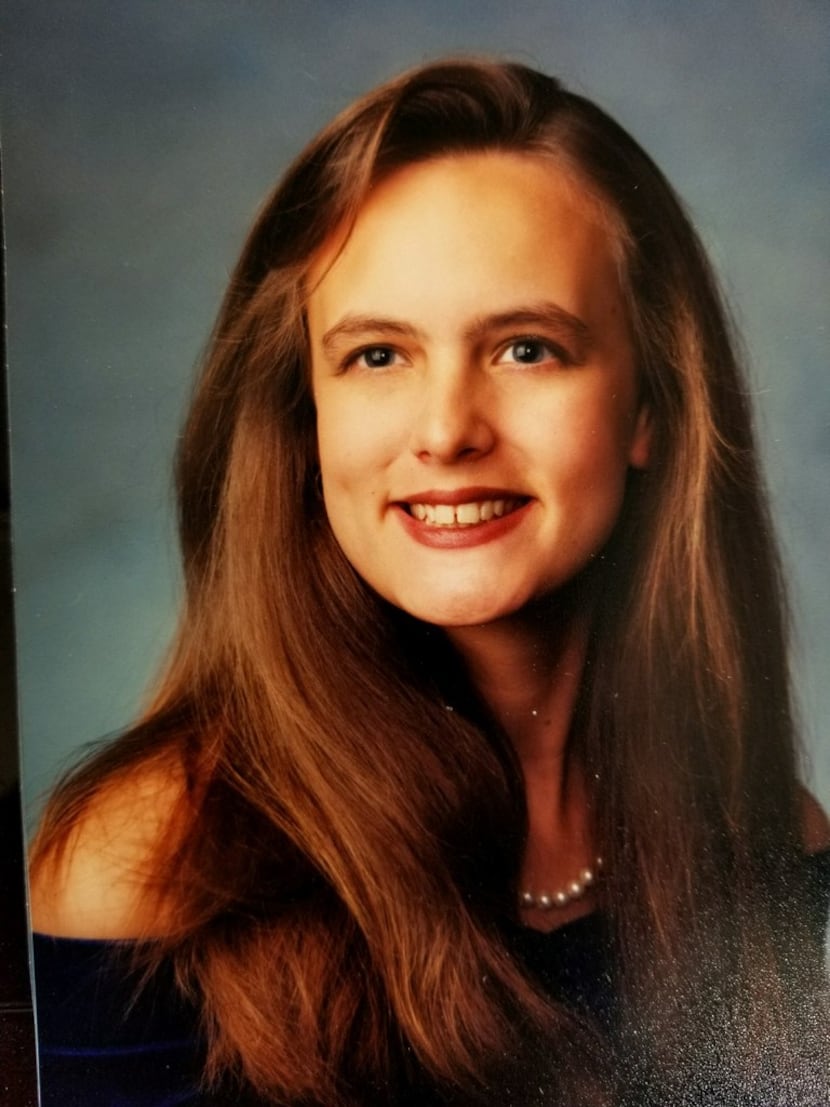 Stormy Daniels, whose real name is Stephanie Gregory Clifford, shown in high school.