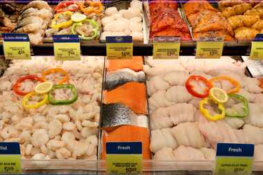 Seafood on display at the new Tom Thumb in Frisco. Tom Thumb is also opening stores in...
