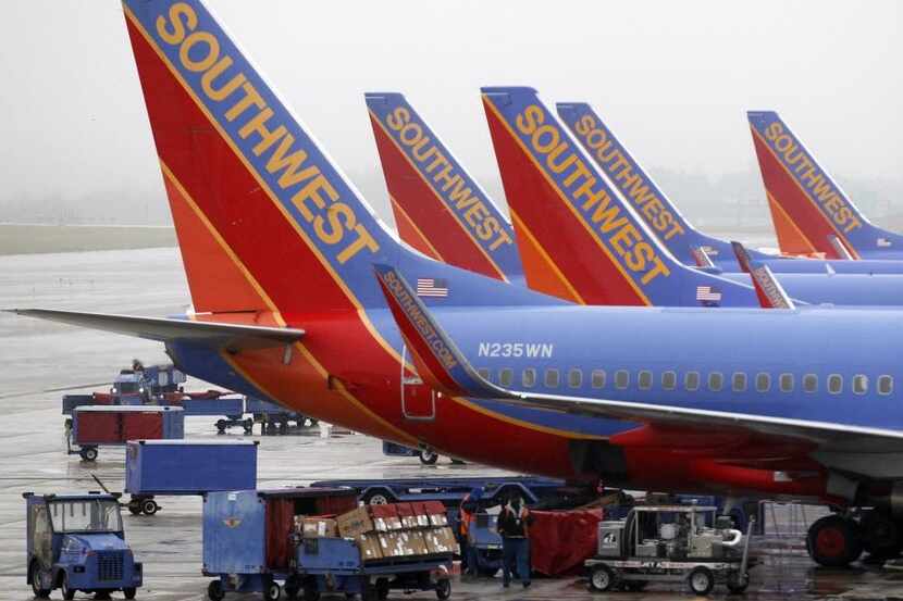  Southwest Airlines planes (Michael Ainsworth/The Dallas Morning News)