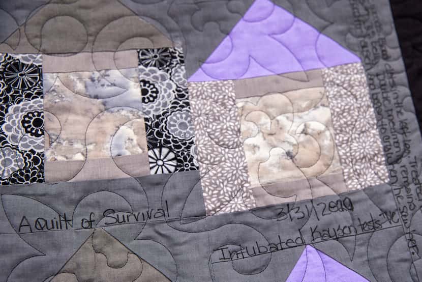 A "quilt of survival," made for Kerry Parks by his mother-in-law, Marva Stephens, chronicles...