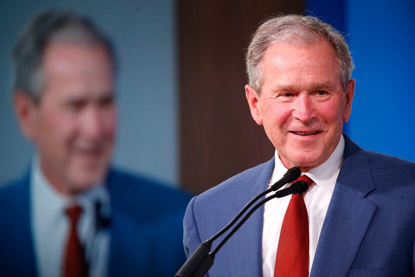 Former President George W. Bush returned to Donald Trump's Washington on Thursday to warn of...
