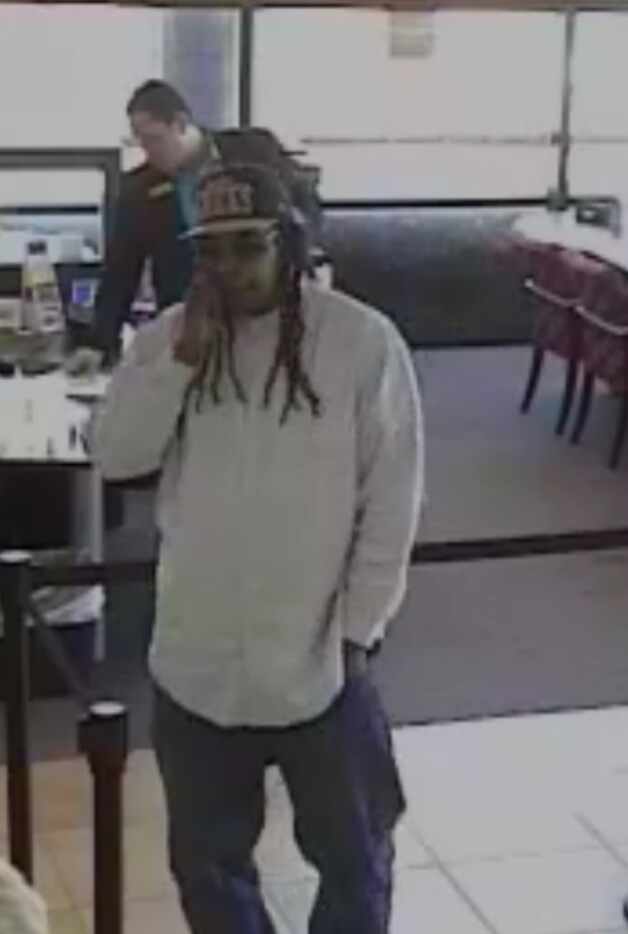 Denton police are looking for a man who robbed a Wells Fargo Bank on May 31 and a Check N Go...