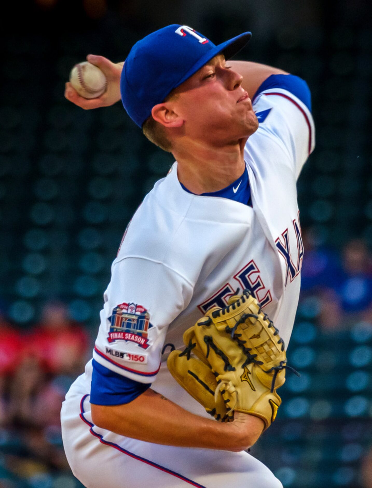 Texas Rangers pitcher Kolby Allard pitches during the first inning against the Tampa Bay...