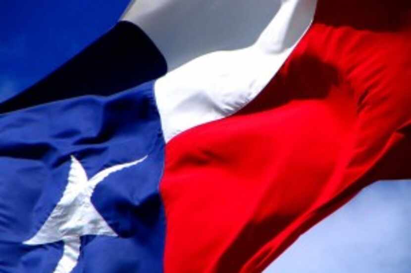  DMN file photo of Texas flag.