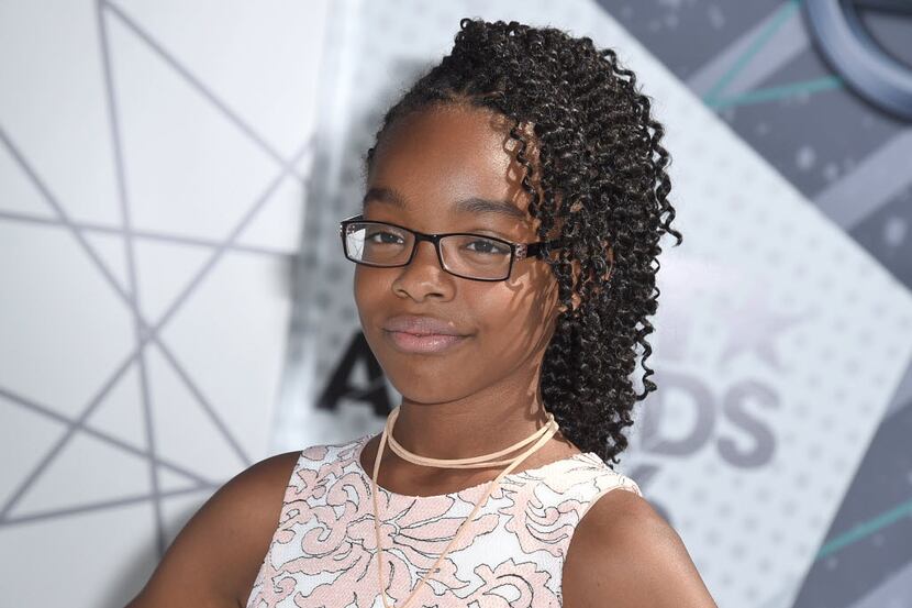 Marsai Martin arrives at the BET Awards at the Microsoft Theater on Sunday, June 26, 2016,...