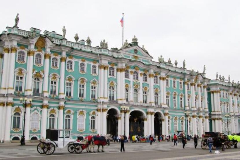 
Below: The tsars’ Winter Palace in St. Petersburg is now part of the renowned State...