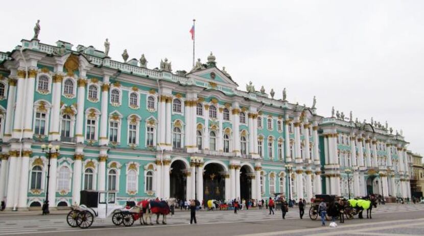 
Below: The tsars’ Winter Palace in St. Petersburg is now part of the renowned State...