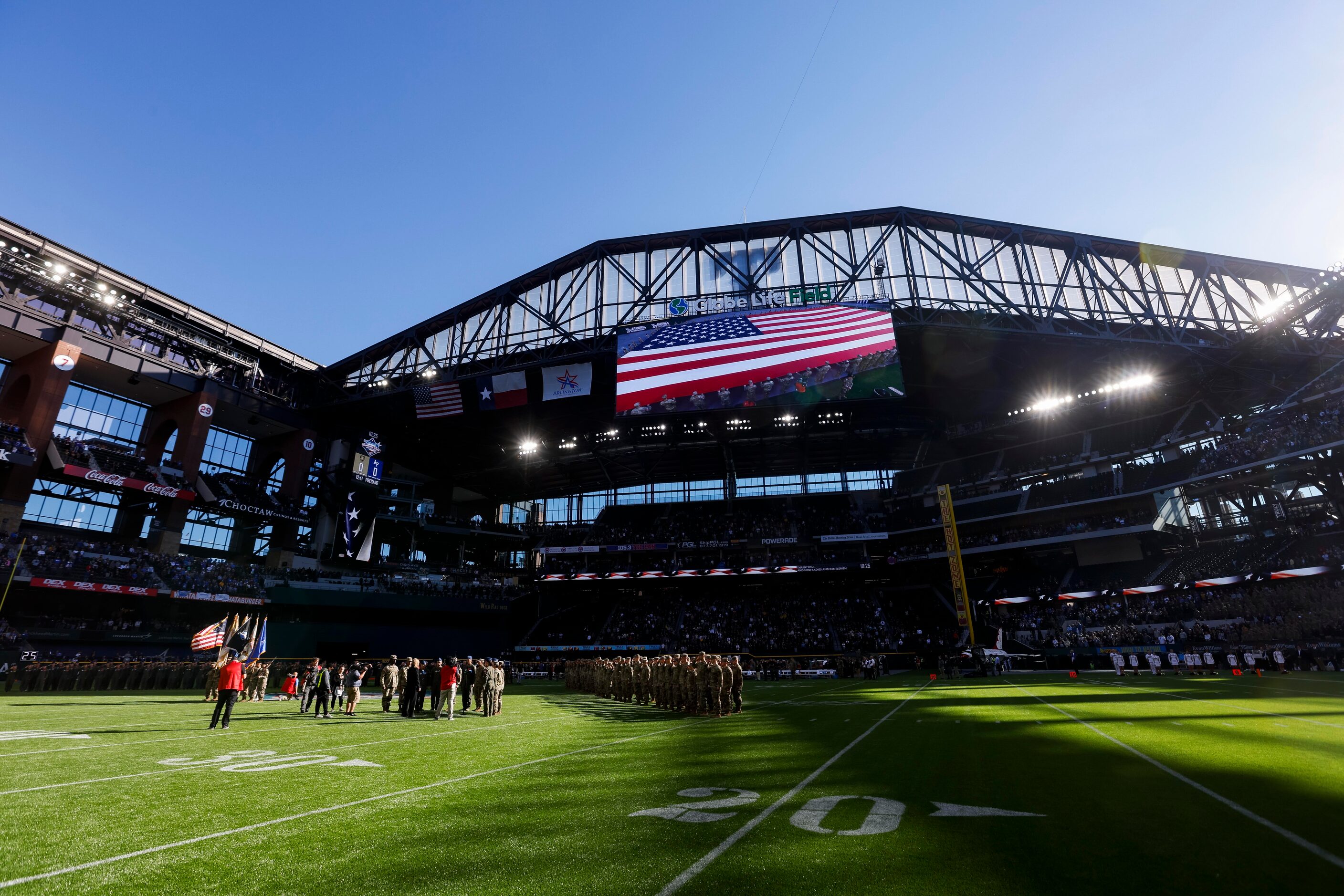 The roof is open before the 2021 Lockheed Martin Commanders’ Classic, presented by USAA game...