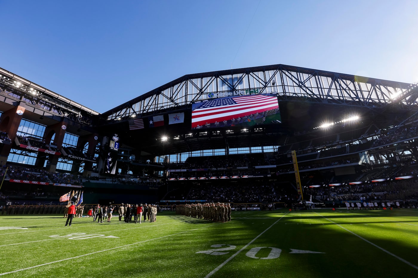 The roof is open before the 2021 Lockheed Martin Commanders’ Classic, presented by USAA game...