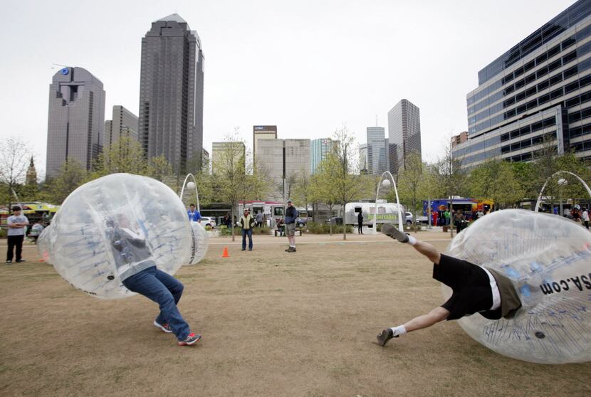 Bubble soccer was part of the fun at last year's Dallas International Film Festival Family...