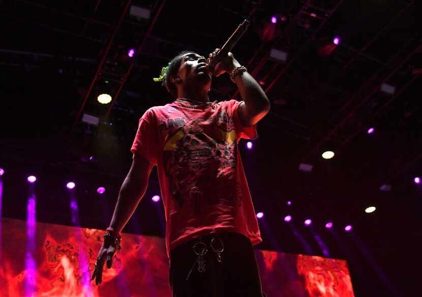Lil Uzi Vert performs onstage at Adidas Creates 747 Warehouse St. on Feb. 17, 2018 in Los...