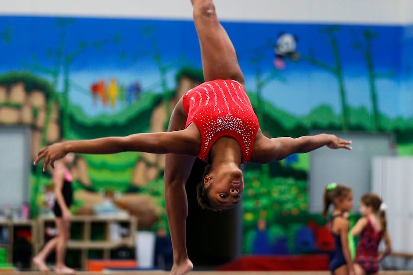Skye Blakely is a 2021 Olympic hopeful who trains at WOGA Gymnastics in Frisco. (Vernon...