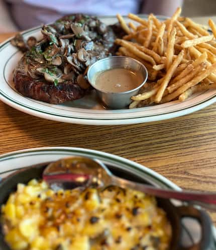 Steak frites are the thing to get at Steakyard, a new restaurant in Dallas, near Lake...