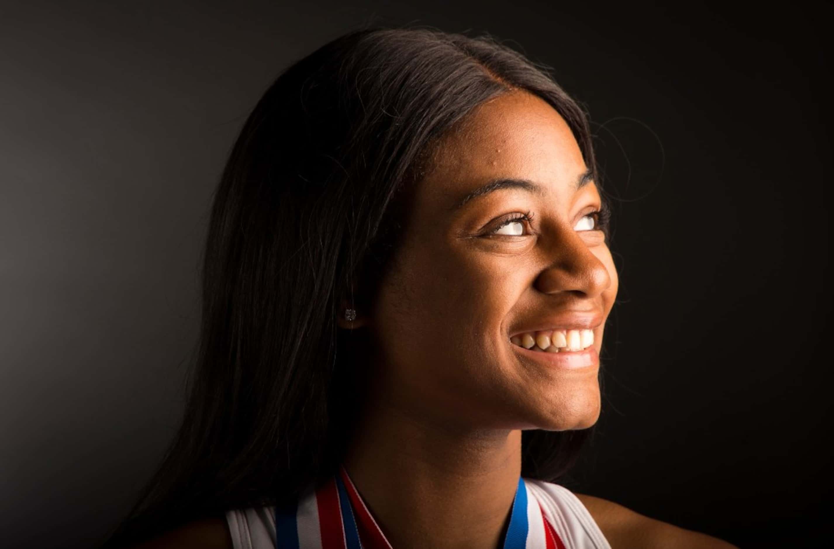 Girls track athlete of the  
year Sha'Carri Richardson of Carter High School photographed in...