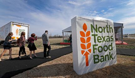 The North Texas Food Bank will distribute food packaged Sunday to some of its partner agencies.