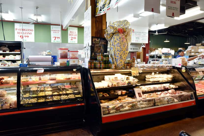 The charcuterie case at Jimmy's Food Store in Dallas.