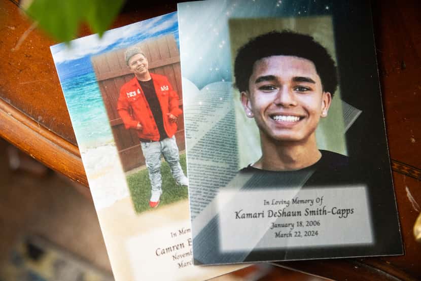 Obituaries for 18-year-old Camren Stacy and 18-year-old Kamari Smith-Capps at Capps mother’s...
