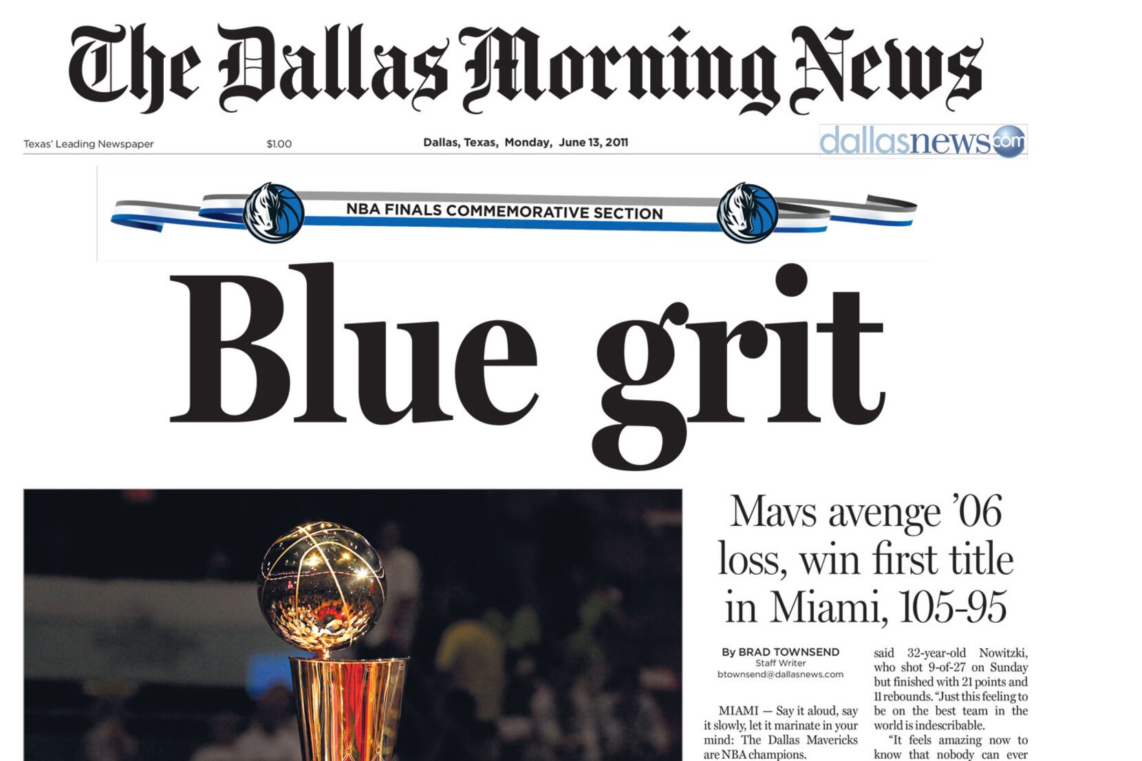 Dallas Mavericks take their talents to South Beach, leave with NBA  championship, 105-95, over Miami 