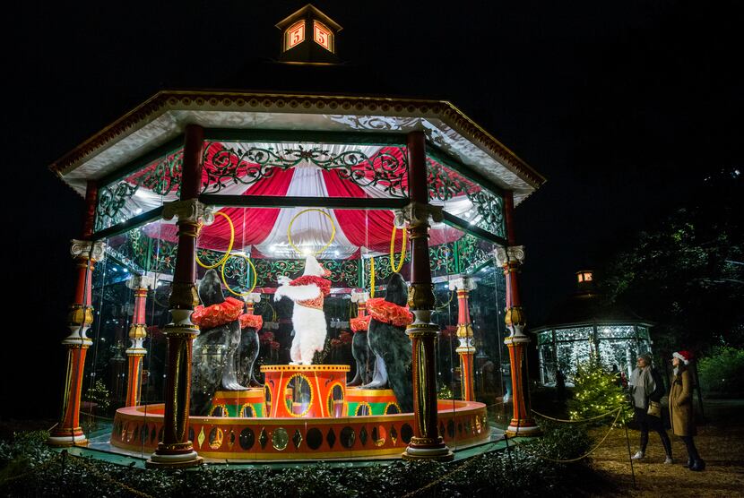 “The 12 Days of Christmas” exhibit is back at the Dallas Arboretum, featuring 12...