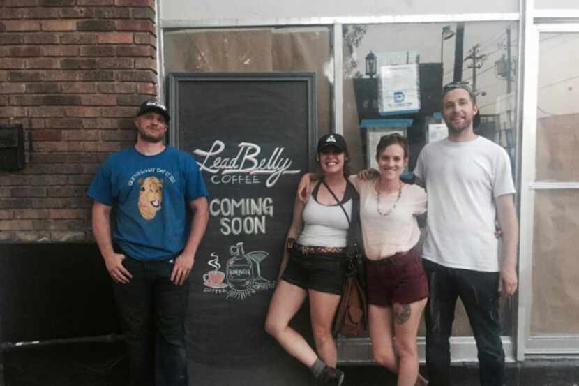 From left to right: Lead Belly's Matthew Madison, co-owner; Caitlin Short, designer; Emma...