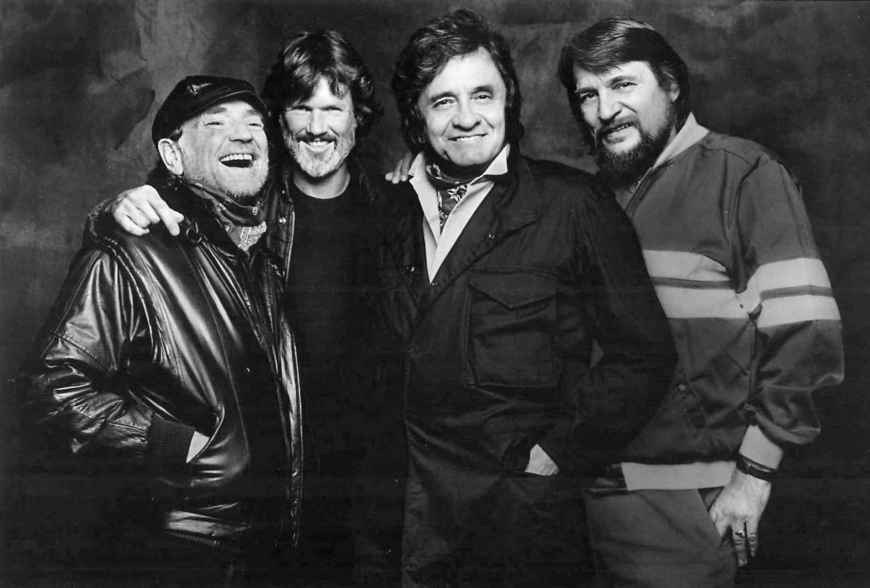 1985 - A promotional photo for the first album of country supergroup (and outlaw artists)...