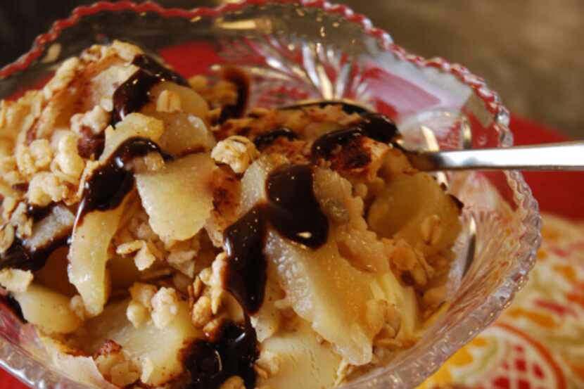Easy one serving dessert you can multiply for a crowd! Serve it plain or fancy - your choice.