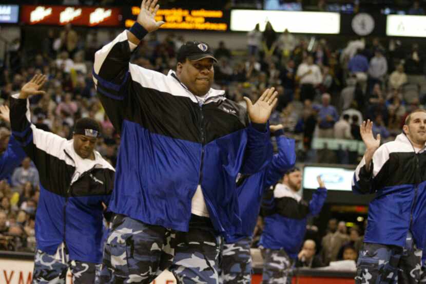 Erbie Bowser performed with the Dallas Mavs ManiAACs during a game in Dallas in February 2004.