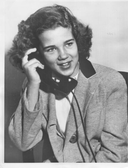 Sally Horner on the telephone with her mother hours after her rescue from Frank LaSalle.