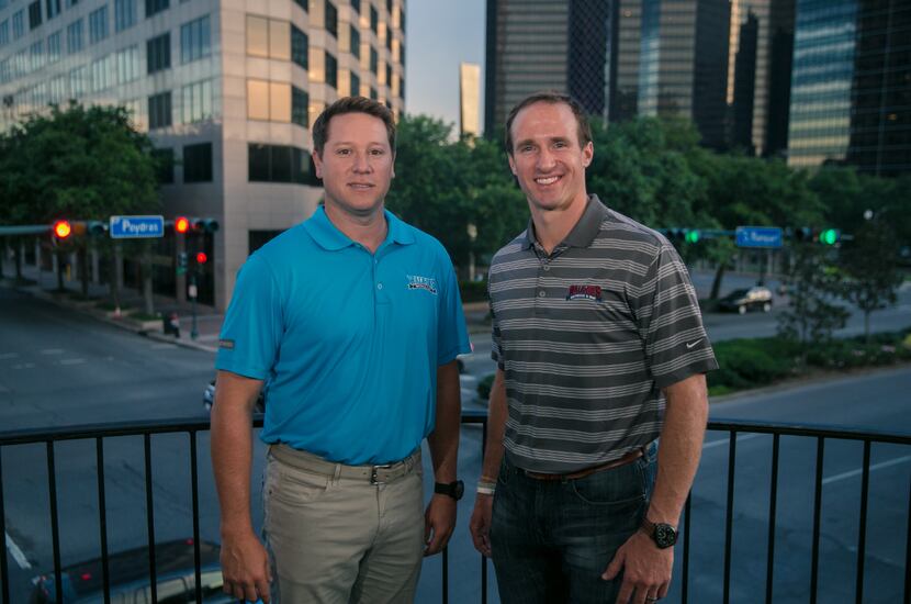 Co-founder Brandon Landry (left) and co-owner Drew Brees (you know him). The NFL Super Bowl...