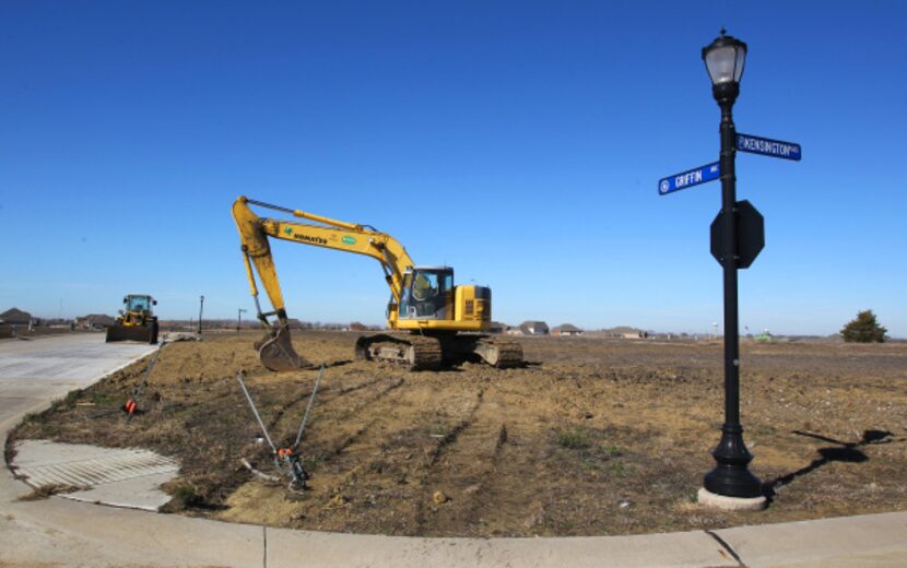 New streets and street signs are in place ahead of homes that are soon to follow and cover...