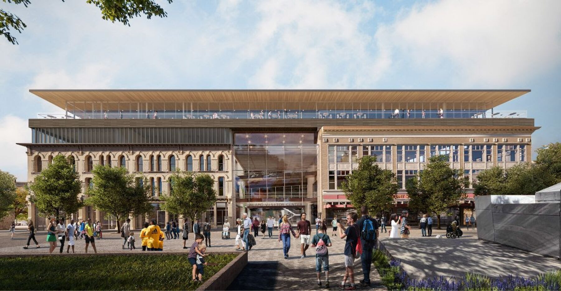 Rendering of the Alamo Visitor Center and Museum.