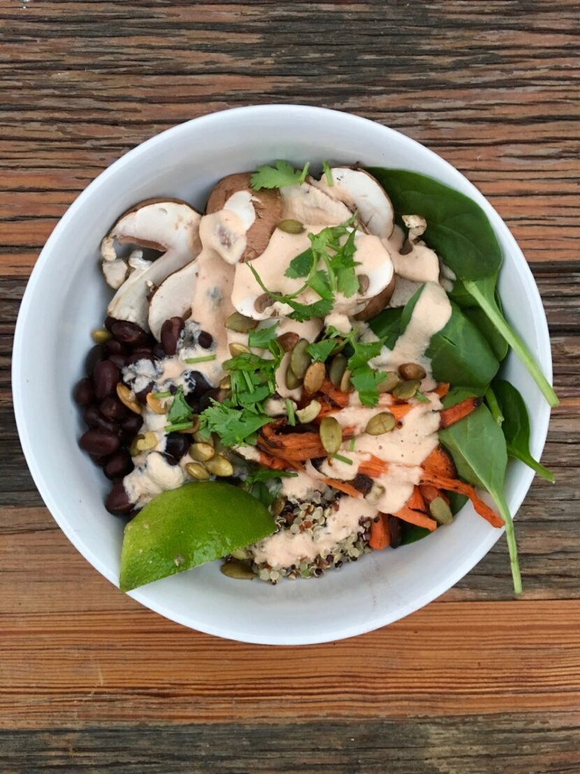 Monday bowl with Chipotle Cashew Cream sauce.