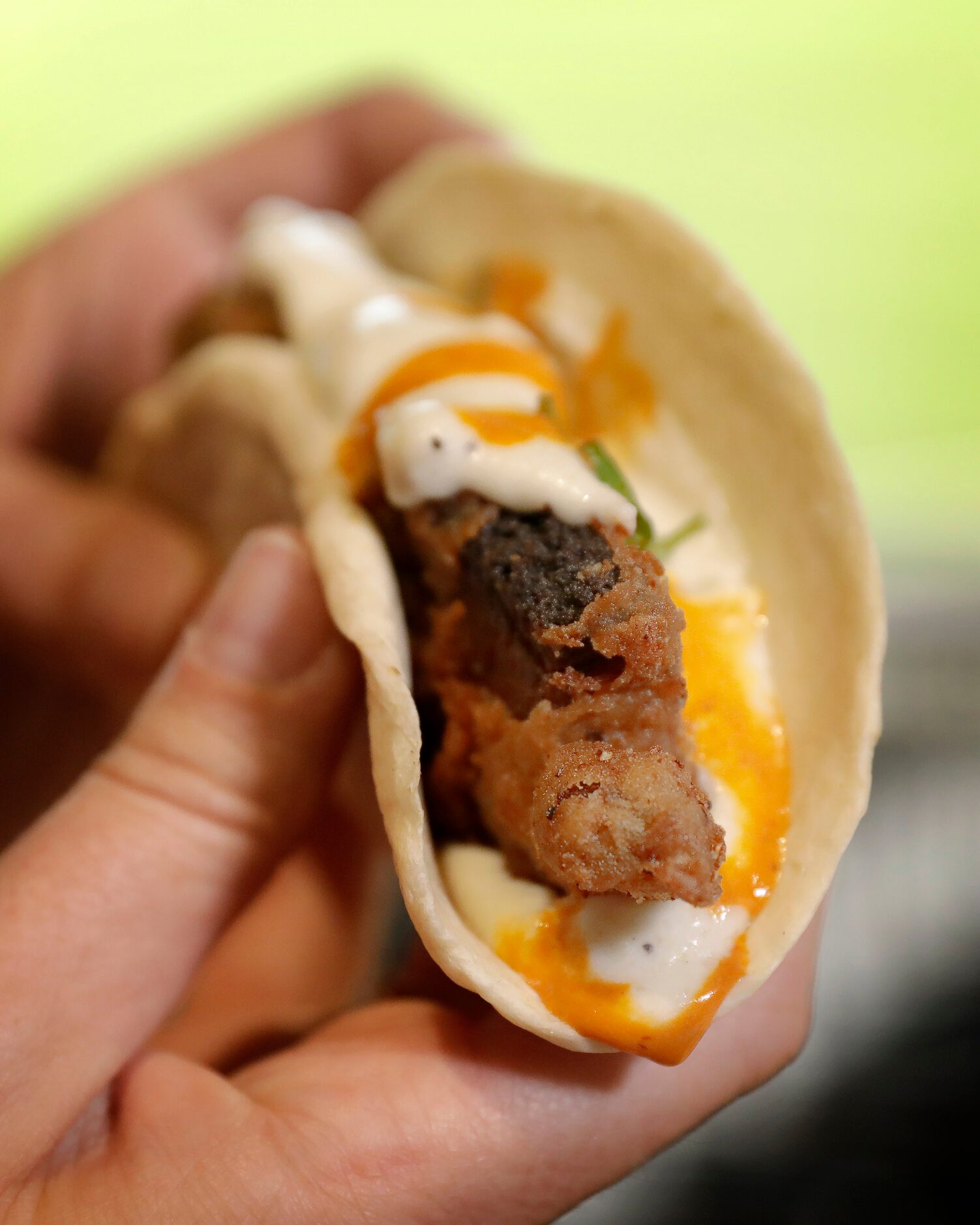 The Texas Rangers unveiled Hurtado’s Milanesa Taco, a chicken-fried brisket taco item for...