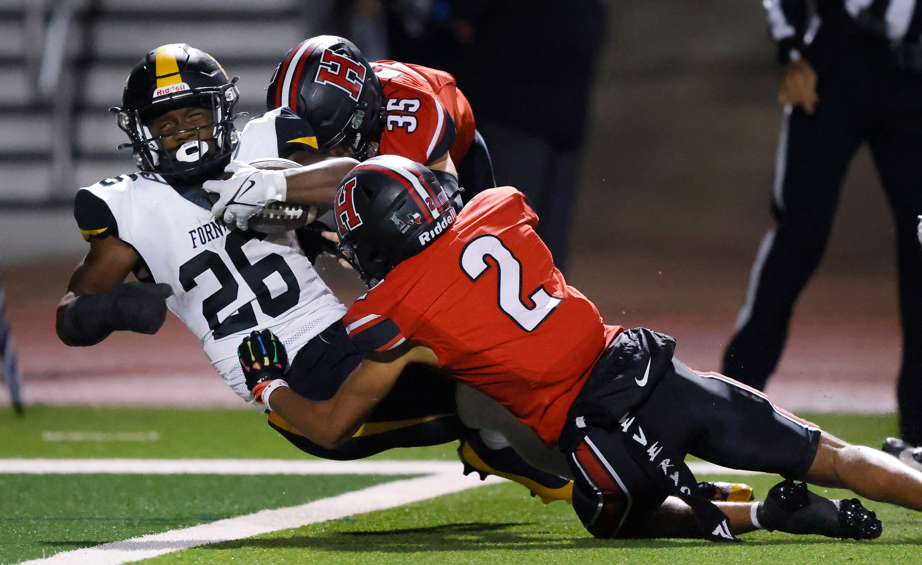 On third and 11, Forney running back Javian Osborne (26) ran for a long touchdown as he...