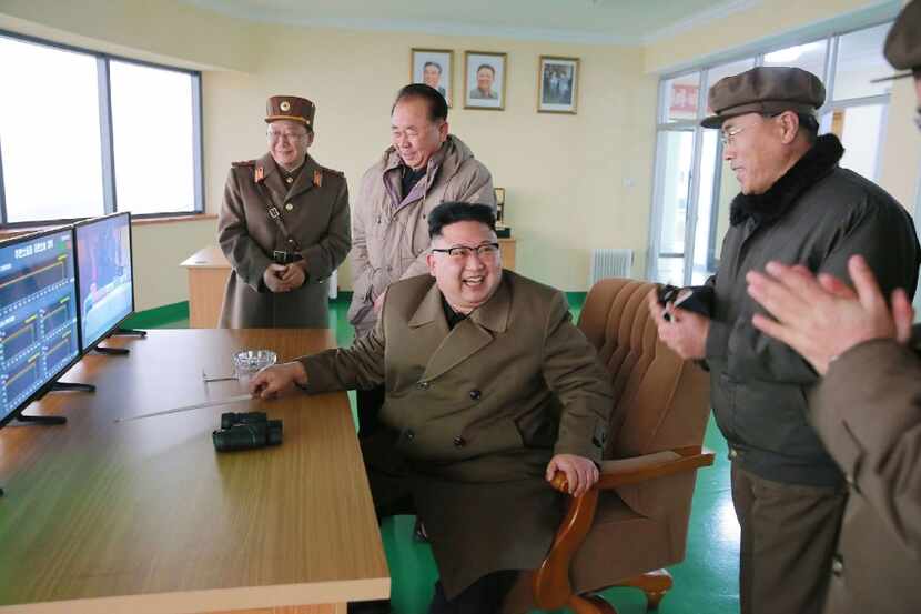 This undated photo released by North Korea's official Korean Central News Agency on Sunday...