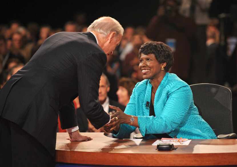 In this Oct. 2, 2008, file photo, PBS journalist and debate moderator Gwen Ifill and...