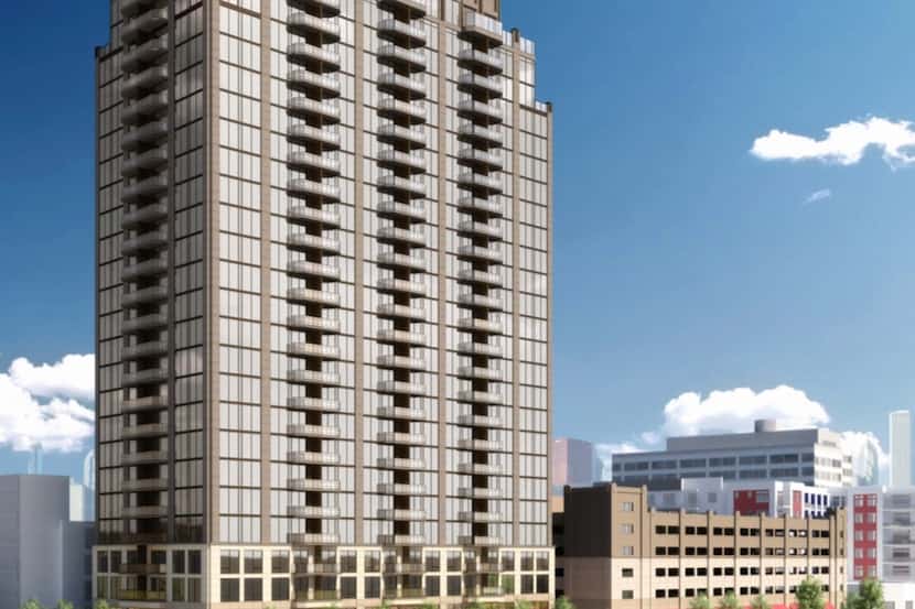 Apartments in the Victory Place tower on Houston Street start at just under $1,500 a month.