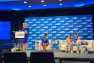 Cook Children's Health Plan President Karen Love spoke during a news conference in Fort...