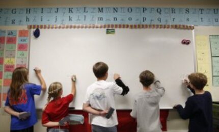  From left: Fourth-graders Siera Hanks, Brooklyn Petersen, Parker Livingston and Henry Roan...