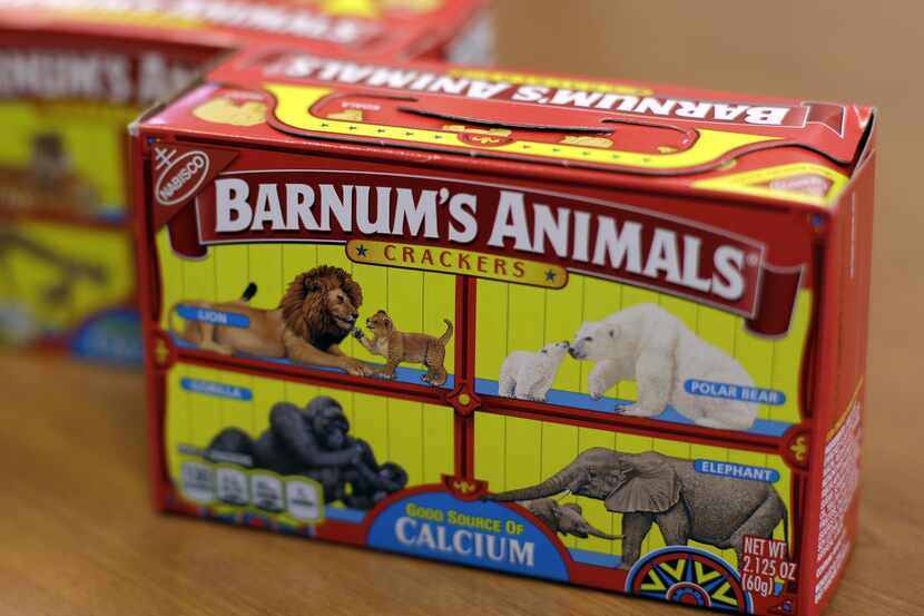 Una caja de las galletas de animalitos de Nabisco con el nuevo diseño.(AP)
