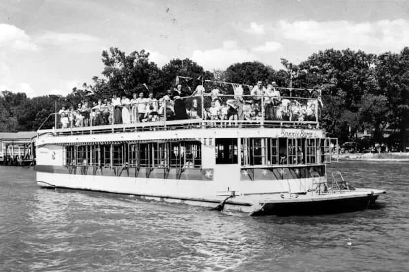 This undated photo from the Dallas Municipal Archives shows the Bonnie Barge on White Rock...