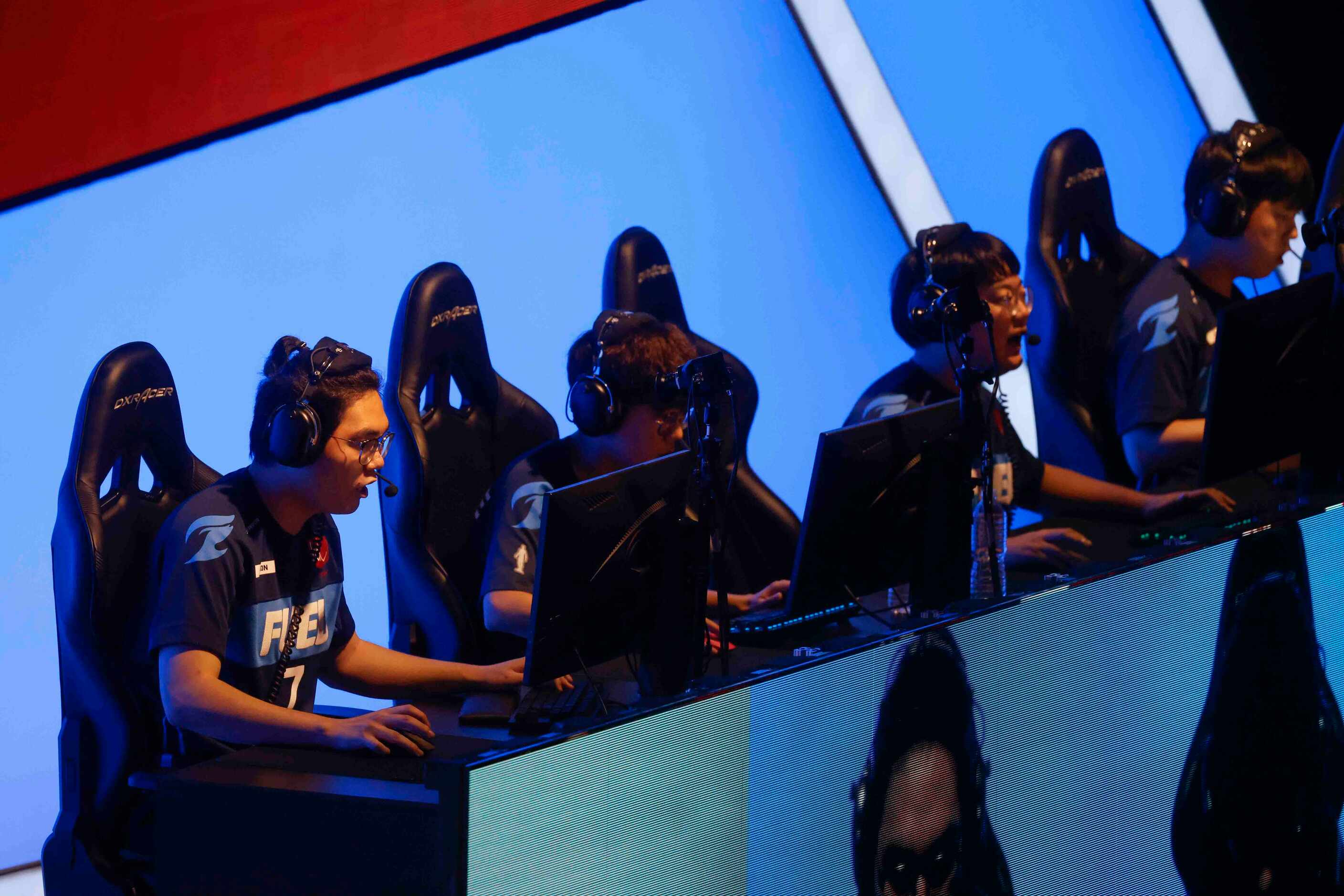 Dallas Fuel plays against Toronto Defiant on round one of first map during Overwatch...