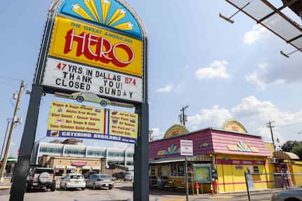 The original Great American Hero in Dallas thanked customers in 2022 after it closed.