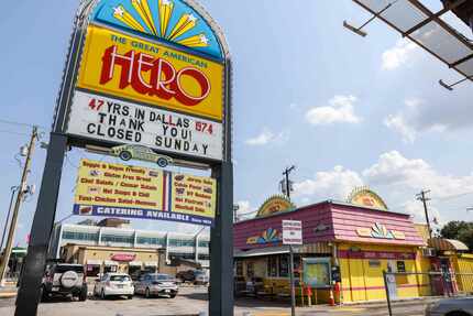 The original Great American Hero in Dallas thanked customers in 2022 after it closed.
