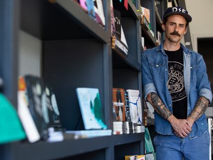 Will Evans, founder of Deep Vellum Publishing, poses for a photo at Deep Vellum Books in 2019.