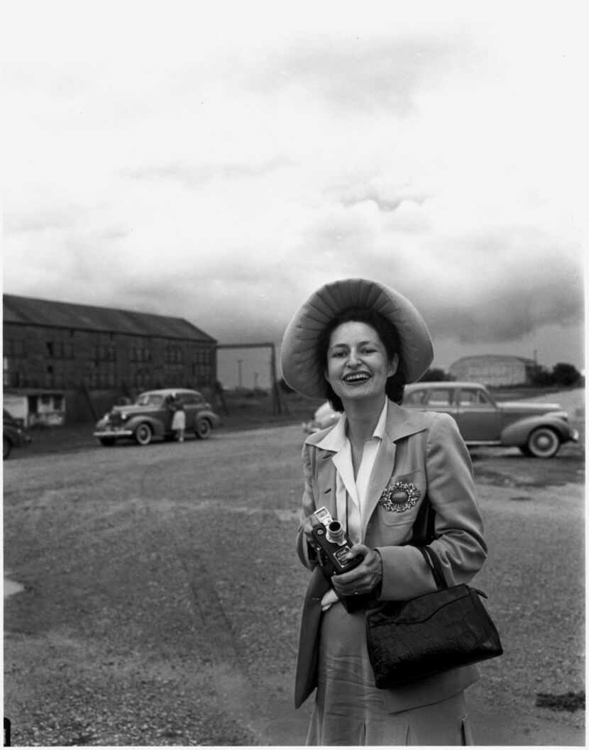  In this June 19, 1941 photo provided by the LBJ Library, Lady Bird Johnson holds her movie...